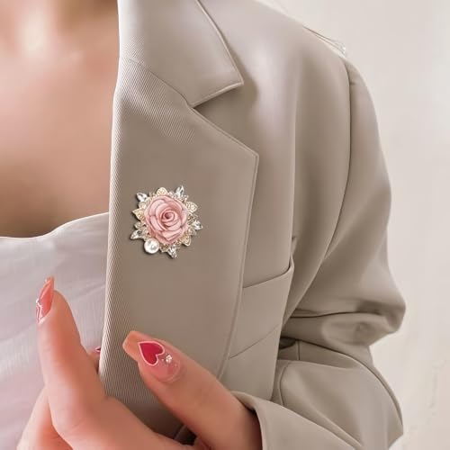 Image of Cameo Brooch Vintage Silver Tone Lady Portrait Brooch Pins for Women Victorian Jewelry Crystal Rhinestone Brooches for Hat Scarf Collar Lapel Handbags Shawls for Christmas