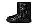 UGG K Classic II Shimmer Sky Fashion Boot, Black/Rainbow Metallic, 6 US Unisex Big Kid
