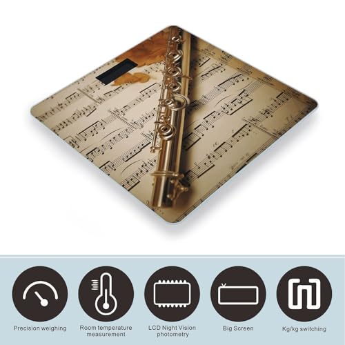 Báscula Digital Corporal de Alta Precisión Flute Music miniatura 3
