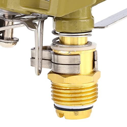 Image of Adjustable Rotary Sprinkler Head, 1 /2 Inch Zinc Alloy Irrigation Sprinkler for Lawn and Garden, 360 Degree Coverage Watering Sprayer with 10-18 Meter Range
