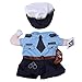 Polyester Cute Pet Halloween Clothes Penalty Police Upright Costume Dress Up Halloween Police Dog Pet Costume Funny Dog Cat Jeans Uniform Pet Clothes Costume Dress Cosplay for Cats Dogs(M)