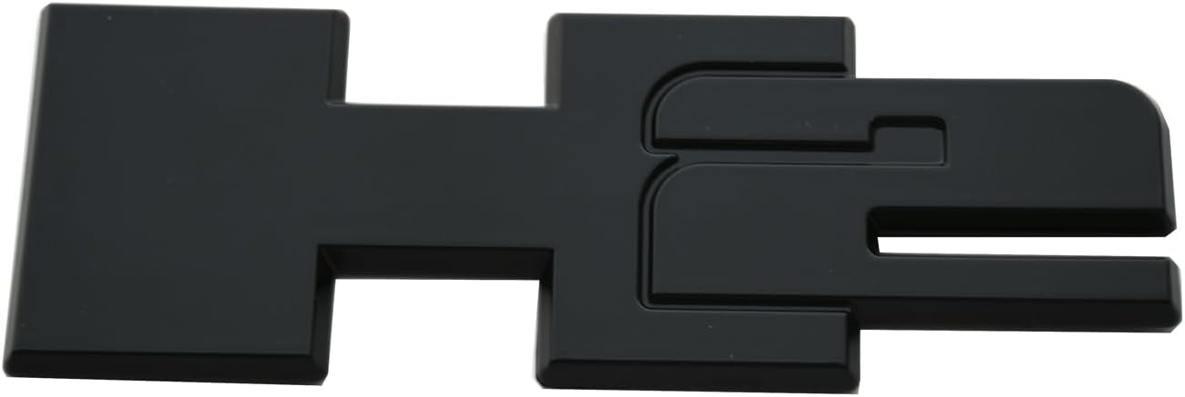 1pc New H2 Rear Liftgate Door Nameplate 3D Badge Emblems Replacement for 2003-2009 Hummer H2 Origianl Size (Black)