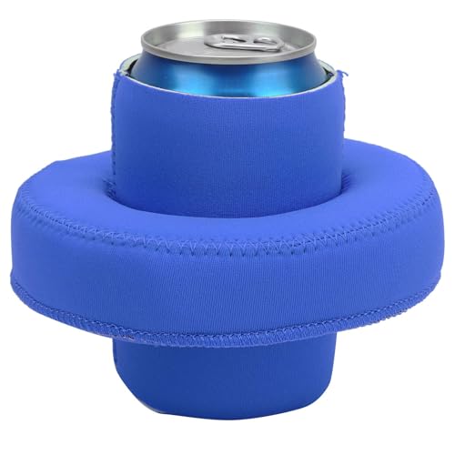Floating Drink Holder for Pool, 330ml Neoprene Floating Coaster Pool Cup Holders for Drinks Pool Drink Holder for Pool Party Water Fun Pool Drink Floats Floating Cup Holder(Blue)