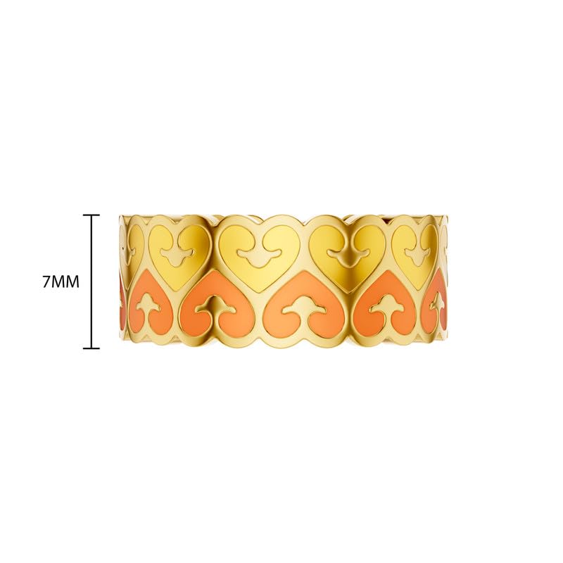 Image of KISNA 9KT / 14KT / 18KT Eternal Heart Yellow Gold Band For Women | S14