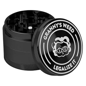Granny’s® Premium Aluminium Grinder Schwarz Ø 55mm – 4-teilig mit Pollenschieber 6