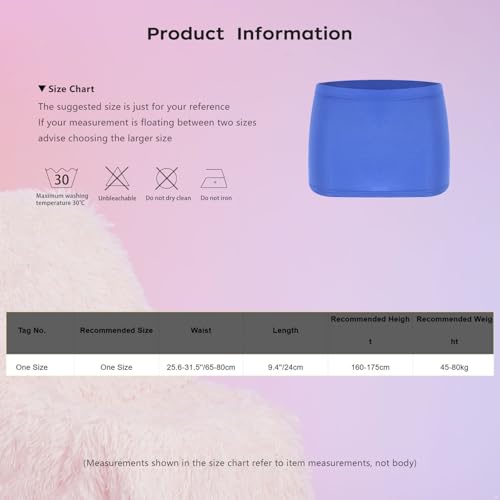 Women's Low Rise Miniskirt Solid Color Elastic Waistband Skirt Beachwear Nightclub Attire4