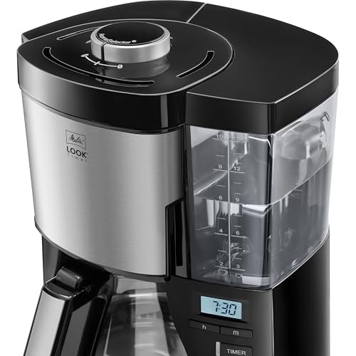 Melitta Filter Coffee Machine, Look V Timer Model, Stainless Steel, 21 x 24 x 33.5 cm, Black, Art. No. 6766591 - Image 5