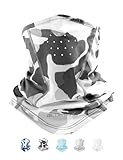 BLUEWING Fishing Gaiter UPF 50+ Neck Gaiter Face Mask Sunblock Cover Sun Protection Face Guard for Men & Women, Camo Grey
