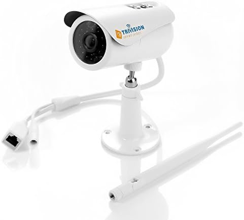 TriVision HD 1080P Outdoor Surveillance Camera Wireless Wi-Fi, Ultra-Wide View Angle Lens, Superior Low Light Performance, Sensitive Microphone and Motion Sensor Range up to 300 Feet