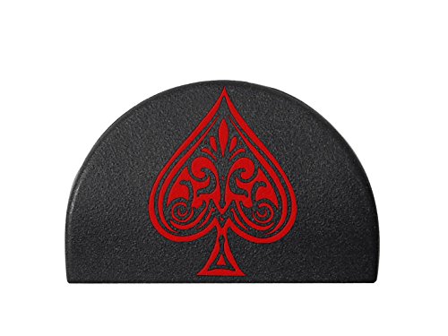 NDZ Performance Jentra JP-1 Grip Slug Plug for Glock 17 19 20 21 22 23 24 31 32 34 35 37 38 GEN 1-3 Custom Engraved - Ace of Spades - Red Paint Fill