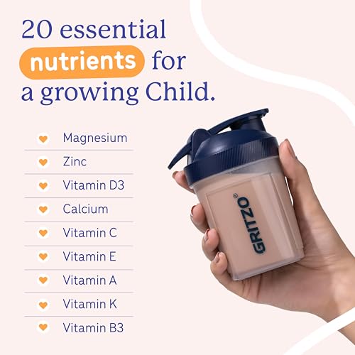 Image of Gritzo SuperMilk Athlete (7-12y Kids), 400g + Sipper | Doube Chocolate | 14g Protein | Includes Black Panther 700ml Sipper | Zero Refined Sugar