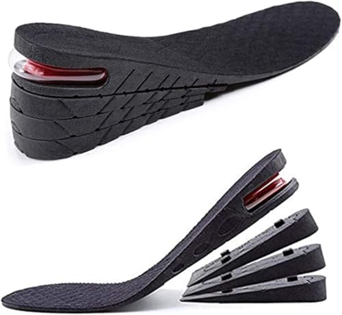 Dgfolurnt Height Increase Insoles with Air Cushion: 4 - Layer Adjustable Height Boosters for Men, Elevator Shoe Lifts for Men and Women, Breathable Heels Lift Inserts (1 Pair)