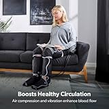 GEEPAS Leg Massager with Air Compression | 3-in-1 Foot Calf Thigh Massager with Hand-held Controller 3 Modes 3 Intensities | Massage Boots for Circulation Pain Relief & Relaxation | 20 Min Timer Black - Image 9