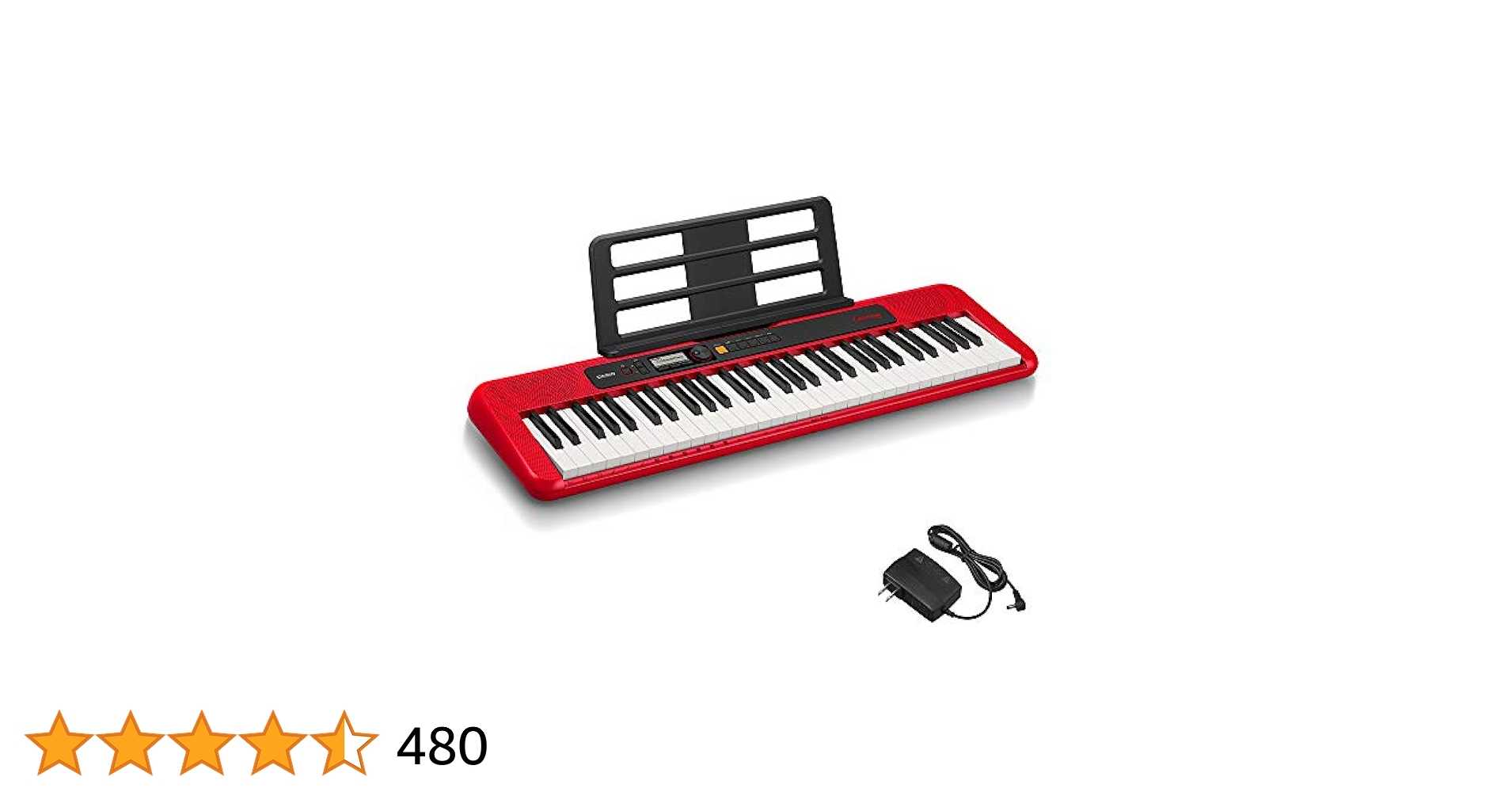 CASIO キーボード CT-S200RD レッド ACアダプター付き Amazon | カシオ（CASIO）電子キーボード Casiotone CT-S200RD