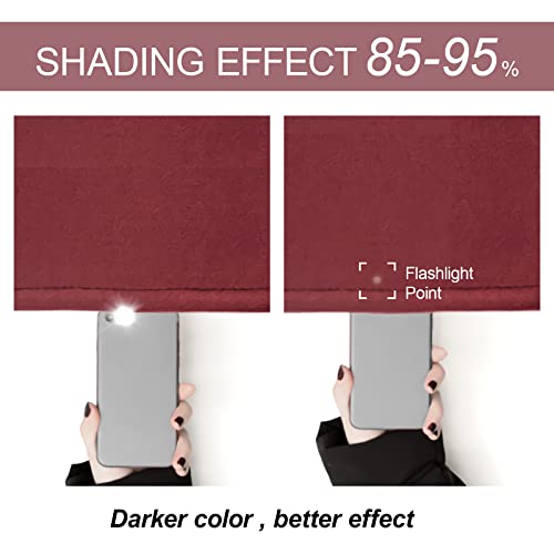 Cucraf Christmas Blackout Grommet Curtains Thermal Insulated Window Curtains For Bedroom,Light Blocking Drapes For Living Room,Set Of 2 Panels (52 X 63 Inch, Maroon Red) #TOP2