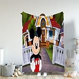 Decke für Erwachsene, 3D-Micky-Maus-Druck, Flanelldecke, warme Frühlingsdecke...