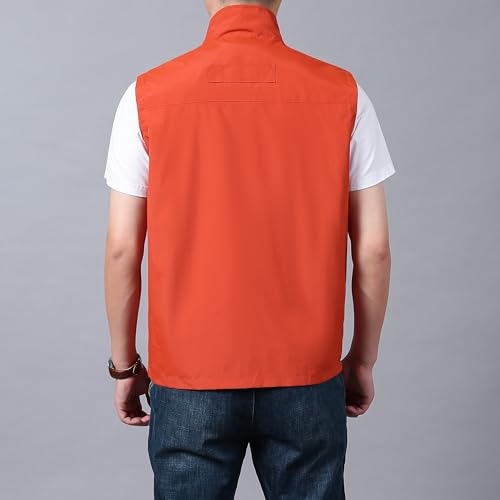 Image of Lightweight Outdoor Vest Jacket for Men, Windbreaker for Golf, Safari, Travel, Fishing, Hiking