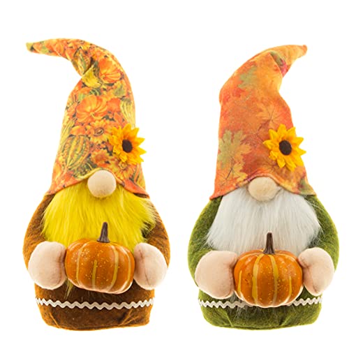 Yeirve 2Pack Christmas Gnomes Decorations,Harvest Festival Thanks Giving Decorations Autumn, Christmas Elf Decoration Ornaments Fall Festival Pumpkin Plush Decorations Gifts Swedish Gnomes (13.8In) #TOP11