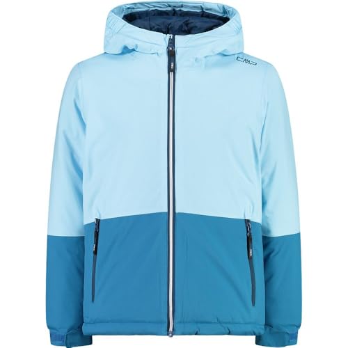 CMP Giacca Kid G con Cappuccio Fisso Unisex - Bambini e Ragazzi, Anice Z1, 128