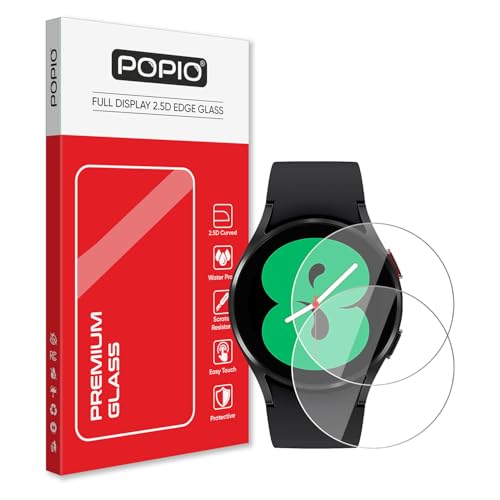 POPIO Tempered Glass Screen Protector for Samsung Galaxy Watch 4/5 / 6/7 (44mm) (1.4" inch), Pack of 2