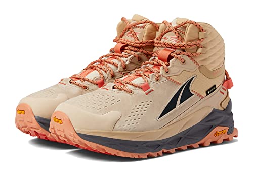ALTRA Women's Olympus 5 Hike Mid GTX Hiking Shoe, Sand, 7.5