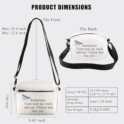 BDPWSS Dragonfly Crossbody Bag Dragonfly Memorial Gift Sometimes I Just Look Up Smile And Say I Know That Was You Sympathy2