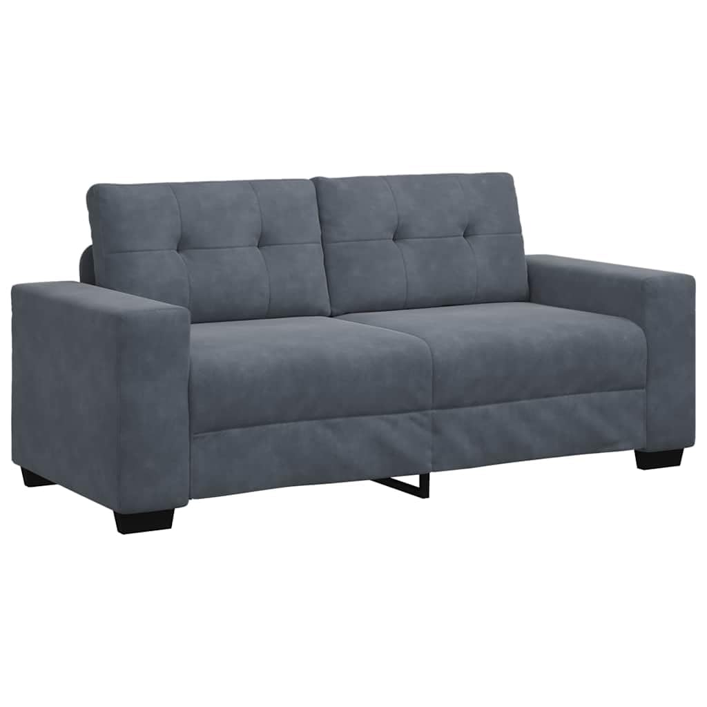 Canapé 2 Places, Causeuse de Salon Fauteuil Sofa 2 Places Causeuse Gris foncé 181 x 77 x 82 cm Velours