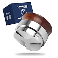 Distributore regolabile in altezza di 58 mm, erogatore di polvere di caff&egrave; in acciaio inossidabile di prima qualit&agrave; e legno di pero giallo, strumento di livellamento del caff&egrave;