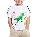 WAWSAM Bambino Ragazzo 1°Compleanno Maglietta Dinosauro T-Shirt Compleanno 1 Anno Manica Corta Top Ricamo Stampata in Cotone per Festa di Compleanno di Un Anno Regalo