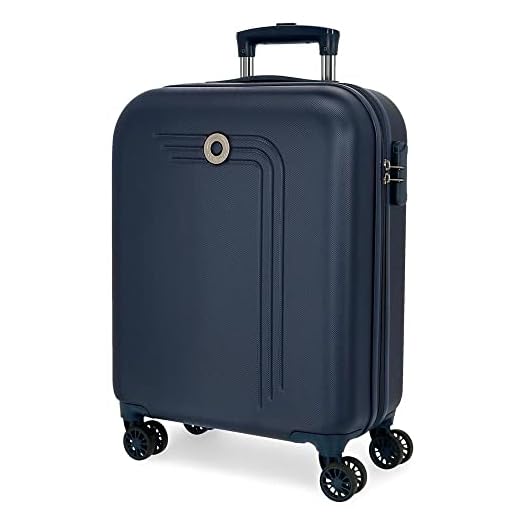 Movom Riga Maleta de Cabina Azul 40x55x20 cms Rígida ABS Cierre combinación 37L 2,8Kgs 4 Ruedas Dobles Equipaje de Mano