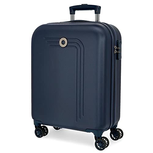 Movom Riga Valise Trolley Cabine Bleu 40x55x20 cms Rigide ABS Serrure à combinaison 37L 2,8Kgs 4 roues doubles Bagage à main