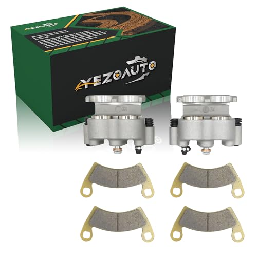 Yezoauto Front Left Right Brake Calipers&Pads for Polaris Ranger 500 570 800 09-16 / RZR 4 800 900 1000 10-18 / RZR XP 900 1000 11-20 / RZR XP 4 900 1000 13-20 Replaces OE# 1911283 1911284
