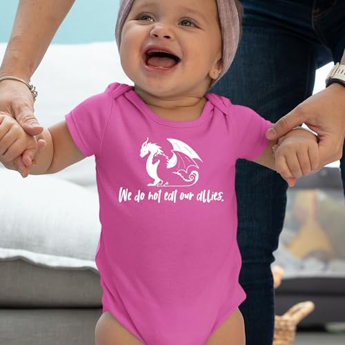 We Do Not Eat Our Allies Fourth Wing Basgiath Infant One-Piece Bodysuit, Soft Cotton2