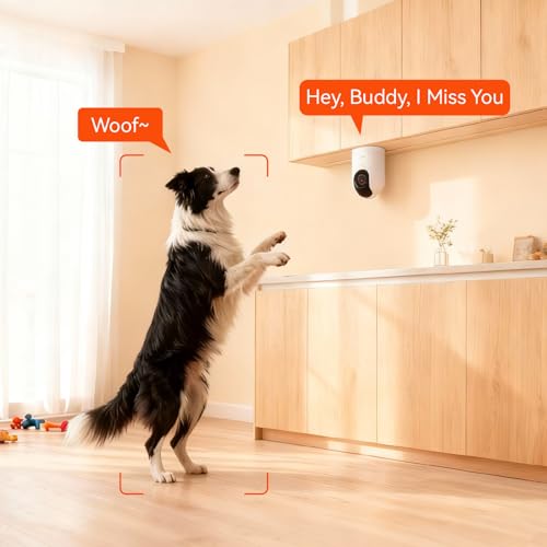 Image of 4K UHD Indoor Camera, 64G Built-in Storage No Subscription,Pet Camera Indoor with Phone App,Work as Baby Monitor /Cat /Dog Camera,360Pan&Tilt,Two-Way Talk,Privacy Mode,AI Tracking /Detection,2-Pack