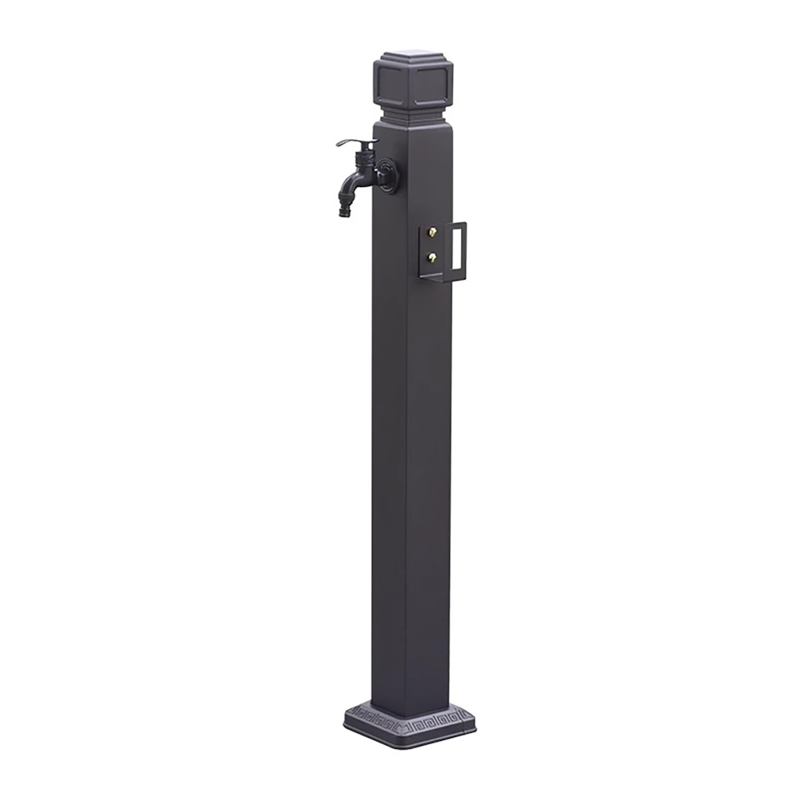 Generico Fontana da Esterno in Acciaio Inox con Doppio Rubinetto a beccuccio, Colonna d'Acqua Verticale da Giardino di 95 cm, Impermeabile e Resistente ai Raggi solari, Facile da Montare PE