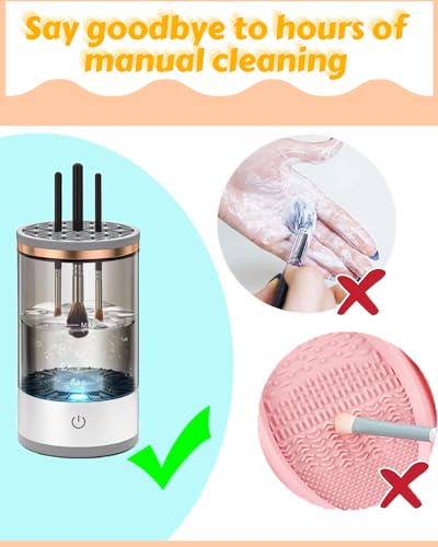 Máquina de limpeza de pincéis de maquiagem limpador de pincéis de maquiagem elétrico limpador de pin