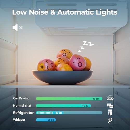 EUHOMY 4.4 Cu.Ft Fridge with Freezer, Single Door Compact Refrigerator, Adjustable Thermostat, Mini Refrigerator Energy Saving, Mini fridge for Bedroom, Dorm, Office, Black on Fridge.com