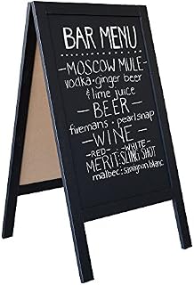 Wooden A-Frame Sign with Eraser & Chalk - 40 x 20 Inches Magnetic