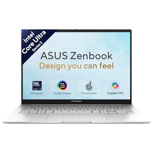 ASUS Zenbook 14 (2026),Intel Core Ultra 9 285H,Intel Arc iGPU,32GB RAM,1TB SSD,OLED,Touchscreen,14"(35.5 cm),Win 11,M365 Basic(1Y)* Office 24,Foggy Silver,1.28 Kg,UX3405CA-QL1113WS,Thin & Light Laptop