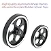MiJunHD 64mm Metal Drive Wheel Inner Dia 6mm Aluminum Master Wheels Rubber Tires for Smart Robot Chassis Car 1Pc