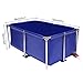 Canvas Above Ground Fish Pond with Steel Frame, Drain Valve, Blue Aquarium Pool, Koi Pond, Foldable Water Storage, Display Show Tank