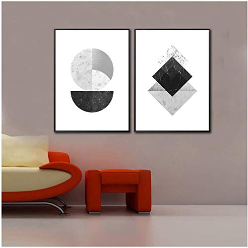 Image noir blanc abstraite geometrique minimaliste format affiche 50x70