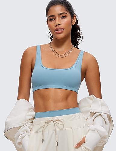 Image of CRZ YOGA Butterluxe Mini Sports Bras | Light Support, Removable Pads, Yoga, Extremely Soft, U Back, Scoop Neck, for Women