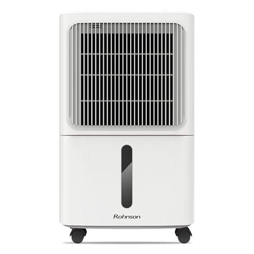 Rohnson Deshumidificador True Ion, 12 l/día, función ionizante, silencioso 36 dB, control de humedad digital, secado de ropa, drenaje continuo, depósito de 2 l, hasta 60 m²