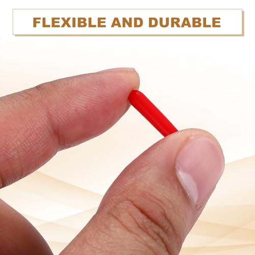 Image of uxcell 88Pcs Rubber End Caps, 2mm(1 /16 inch) ID 13mm(15 /32 inch) Height Round Screw Thread Protectors Flexible Screw Bolt Covers Caps for Metal Tube Rod Bolt, Red