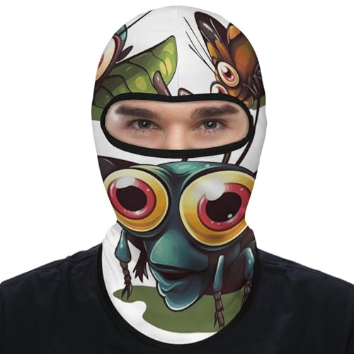 Balaclava para hombre, máscara para esquí y ciclismo, cubreboca con diseño de insecto, para invierno miniatura 7