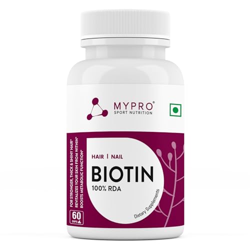 Image of Mypro Sport Nutrition Biotin | Beauty Capsules | Promotes Healthy Hair | Skin & Nails |Helps Support Energy Metabolism | Helps Convert Food Into Energy For Men And Women -60 Capsules