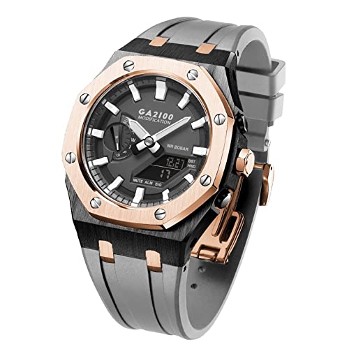 Accessoires modifiés GA2100HC-4A SAAWEE : kit boîtier et bracelet en acier inoxydable