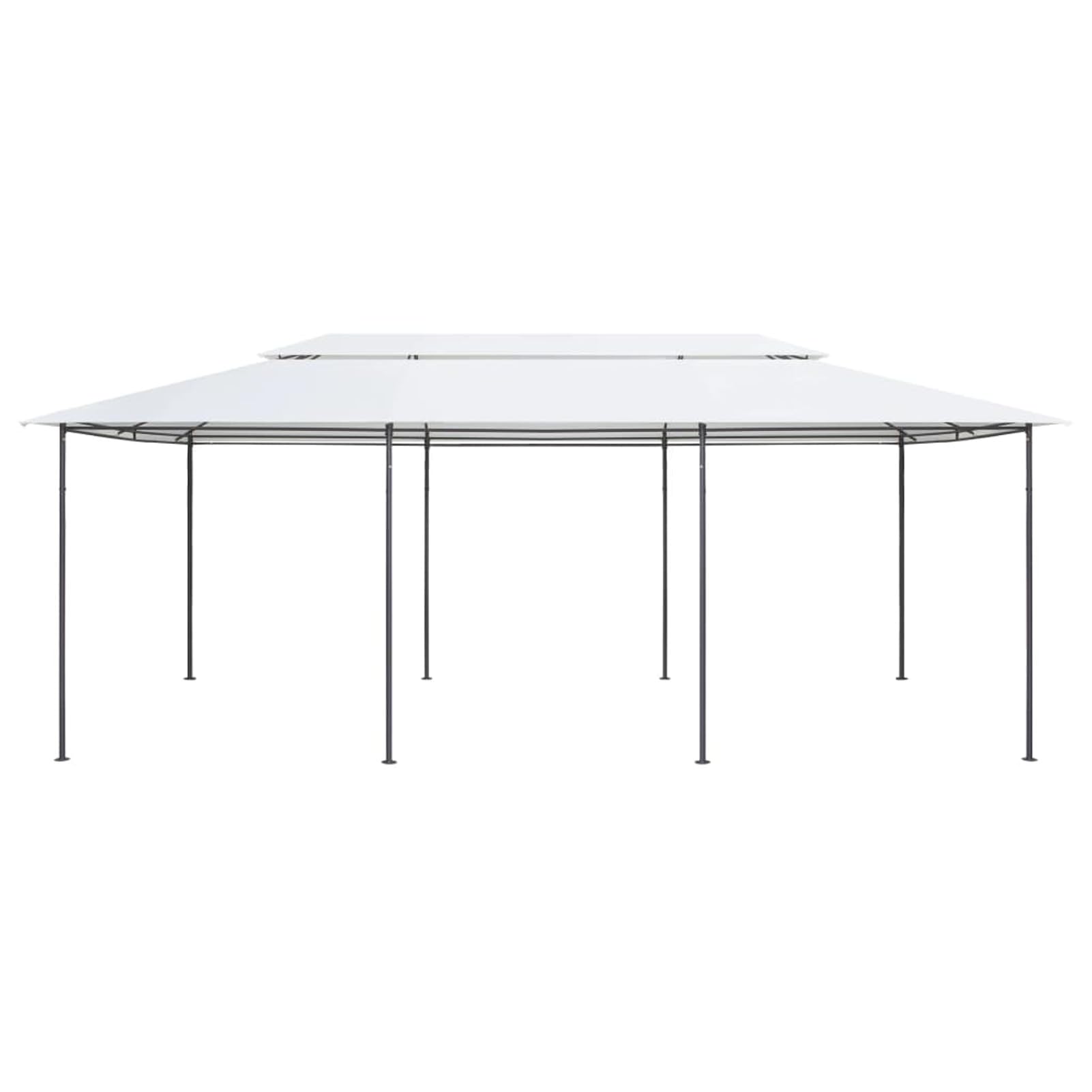 Homgoday Altana zewnętrzna, altana 600 x 298 x 270 cm biała 180 g/m², altana zewnętrzna do ogrodu, balkonu, tarasu, składana altana ogrodowa,