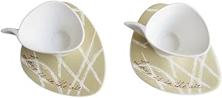 ILAB Set 2 tazzine caffè bomboniere claraluna per Matrimonio cod.16012,Larghezza: 14 cm,Altezza: 5 cm,profondità: 7,5 cm,claraluna Nuova Collezione 2019,bomboniera per Matrimonio